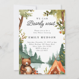 Wir können frühzeitig abwarten Camping rustikale B Einladung