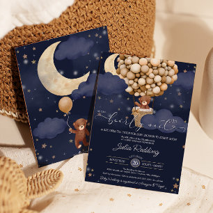 Wir können frühzeitig abwarten Luftballon Teddy Ba Einladung