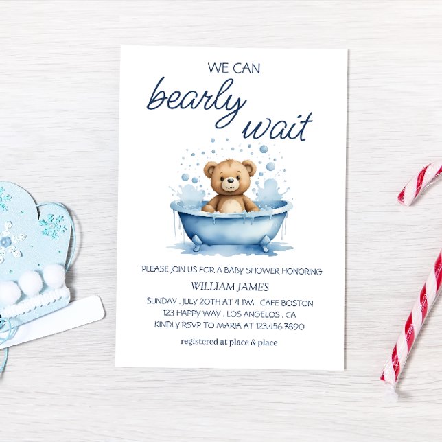 Wir können frühzeitig abwarten - Niedliche Teddy B Einladung (Von Creator hochgeladen)