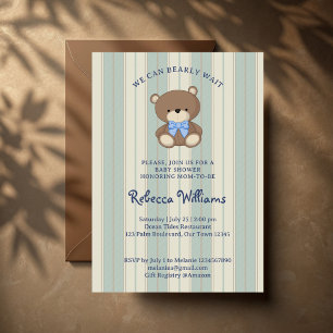 Wir können frühzeitig abwarten Vintage Babydusche Einladung