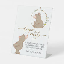 Wir können frühzeitig abwarten Windeln Raffle Sign