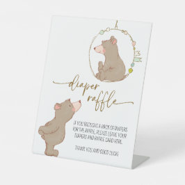 Wir können frühzeitig abwarten Windeln Raffle Sign Sockelschild