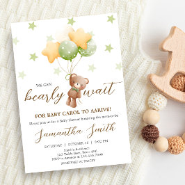 Wir können frühzeitig auf Balloon Babydusche warte Einladung