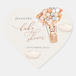 Wir können frühzeitig auf Blue Baby Dusche Heart S Herz-Aufkleber