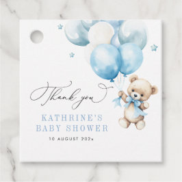 Wir können frühzeitig auf Blue Baby Dusche warten Geschenkanhänger