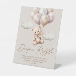 Wir können frühzeitig auf den Bärenballon warten Sockelschild