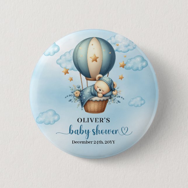 Wir können frühzeitig auf den blauen Ballonjungen  Button (Vorderseite)