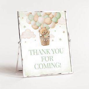 Wir können frühzeitig auf den grünen Bären warten  Poster