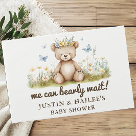 Wir können frühzeitig auf die Babydusche der Wildb Gästebuch