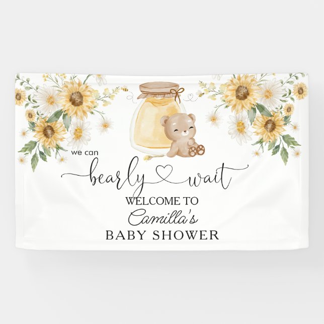 Wir können frühzeitig auf die Babydusche des Honey Banner (Horizontal)