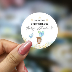 Wir können frühzeitig auf die Begrüßungswaage wart Runder Aufkleber