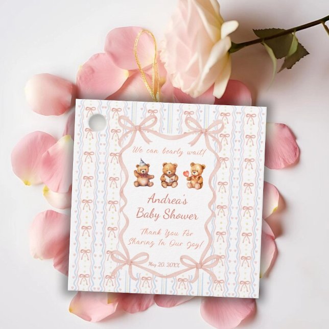 Wir können frühzeitig auf die Dusche mit rosa Schn Geschenkanhänger (Von Creator hochgeladen)