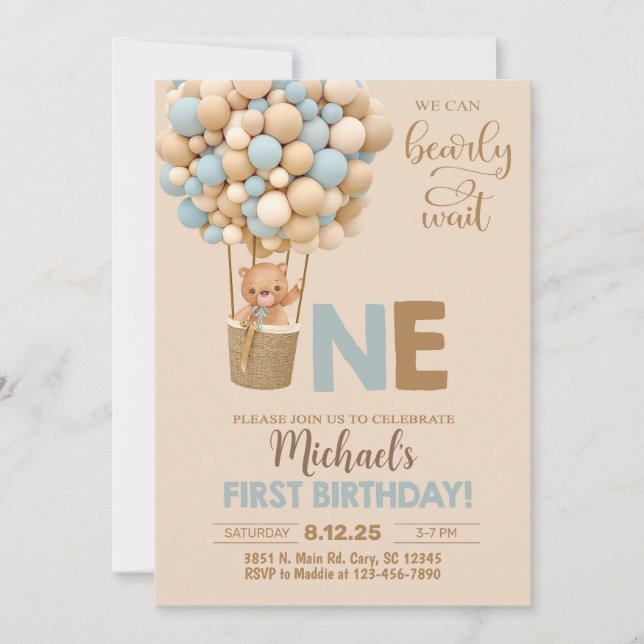 Wir können frühzeitig auf die Einladung des Jungen (Vorderseite)