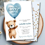 Wir können frühzeitig auf die Einladung eines Baby<br><div class="desc">Feiern Sie die bevorstehende Ankunft Ihres Kleinen mit unserer bezaubernden "We Can Bearly Wait Boy Baby Shower Einladung". Diese reizende Einladung enthält eine süße Teddybären-Keule, ein süße Tier mit einem blauen Herzballon. Das Aquarelldesign verleiht der Touch Eleganz, während die braune und blaue Farbpalette eine warme und einladende Atmosphäre schafft. Es...</div>