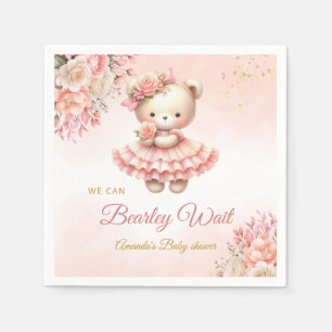 Wir können frühzeitig auf die Girl Teddy Bear Baby Serviette