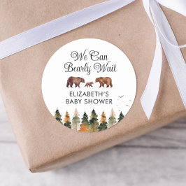 Wir können frühzeitig auf die Herbstdusche warten Runder Aufkleber