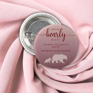 Wir können frühzeitig auf die Pink Woodland Babydu Button