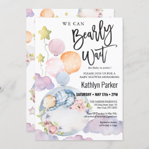 Wir können frühzeitig auf die Teddy Bear Babydusch Einladung