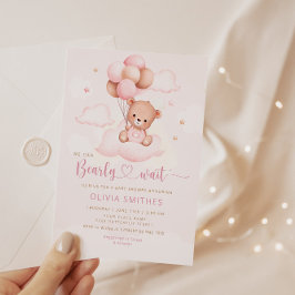 Wir können frühzeitig auf die Teddy Bear Babydusch Einladung