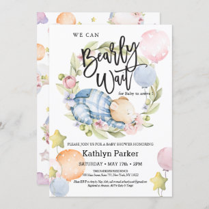 Wir können frühzeitig auf die Teddy Bear Babydusch Einladung