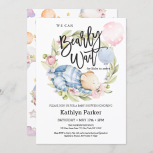 Wir können frühzeitig auf die Teddy Bear Babydusch Einladung