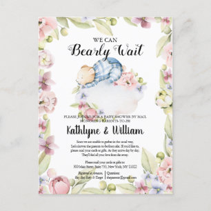 Wir können frühzeitig auf die Teddy Bear Babydusch Postkarte