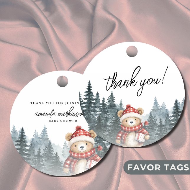 Wir können frühzeitig auf die Winter Baby-Dusche w Geschenkanhänger (Von Creator hochgeladen)