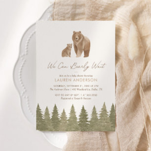 Wir können frühzeitig auf die Woodland Babydusche Einladung