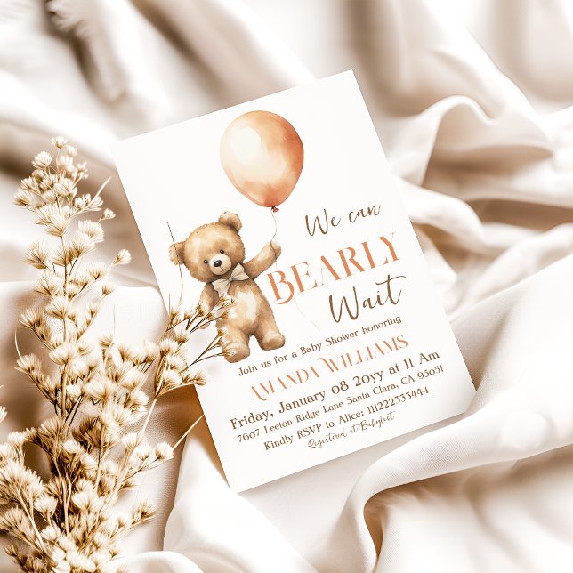 Wir können frühzeitig auf eine Aquarellbärendusche Einladung (Von Creator hochgeladen)