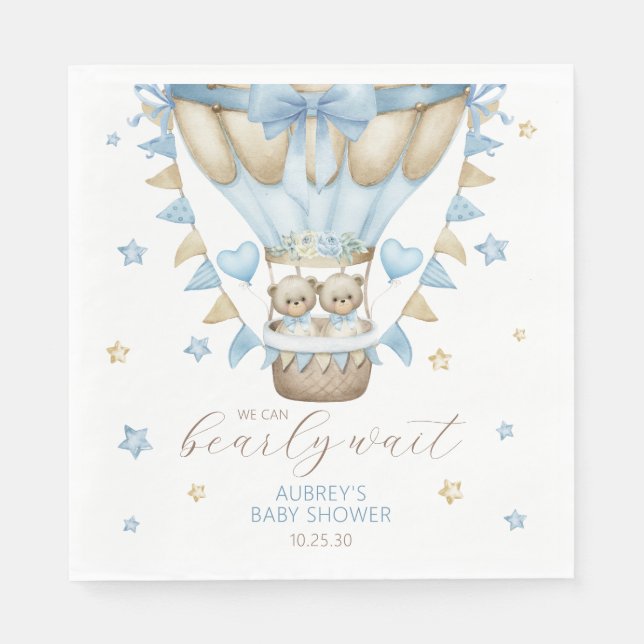 Wir können frühzeitig auf eine Babydusche mit zwei Serviette (Vorderseite)