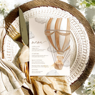 Wir können frühzeitig auf eine Babydusche warten Menükarte