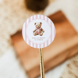 Wir können frühzeitig auf eine elegante Babyduschk Runder Aufkleber