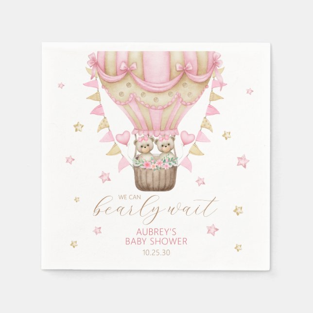 Wir können frühzeitig auf eine kleine Babydusche w Serviette (Vorderseite)