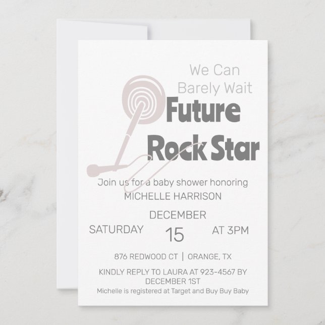 Wir können frühzeitig auf eine neutrale Baby-Dusch Einladung (Vorderseite)