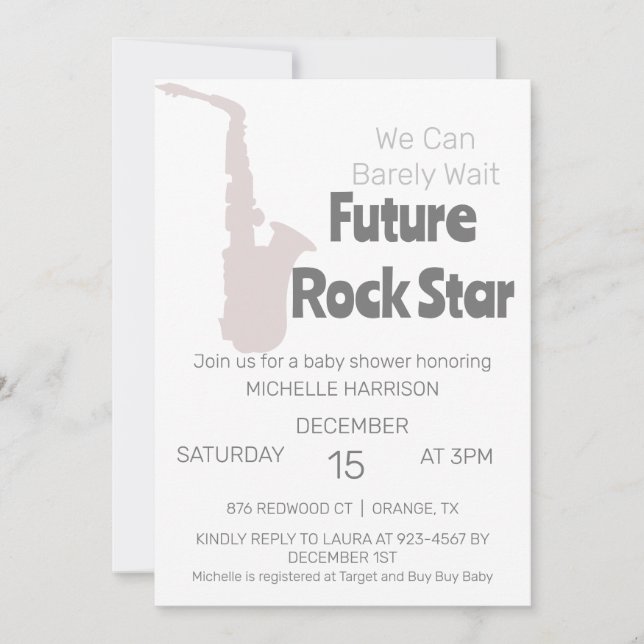 Wir können frühzeitig auf eine neutrale Baby-Dusch Einladung (Vorderseite)