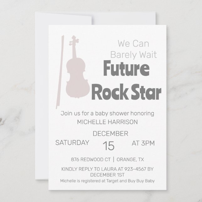 Wir können frühzeitig auf eine neutrale Baby-Dusch Einladung (Vorderseite)