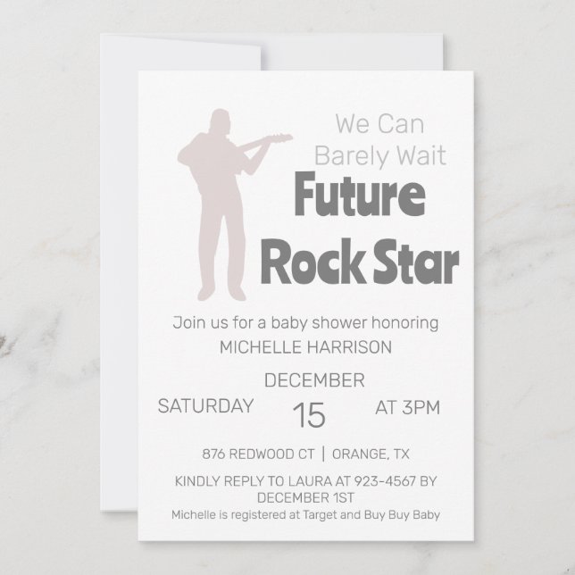 Wir können frühzeitig auf eine neutrale Baby-Dusch Einladung (Vorderseite)