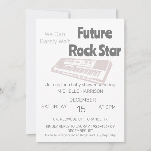 Wir können frühzeitig auf eine neutrale Baby-Dusch Einladung (Vorderseite)