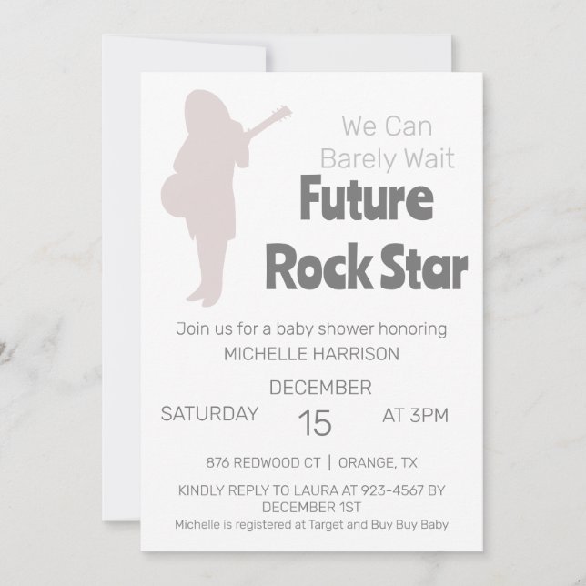 Wir können frühzeitig auf eine neutrale Babydusche Einladung (Vorderseite)