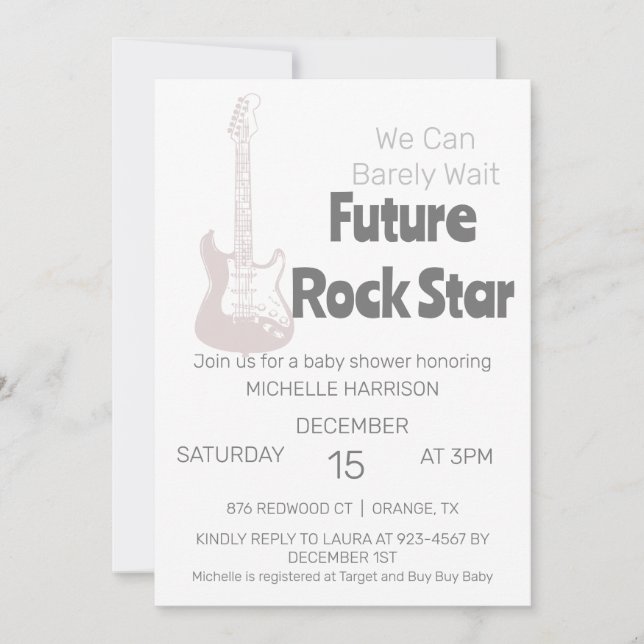 Wir können frühzeitig auf eine neutrale Babydusche Einladung (Vorderseite)