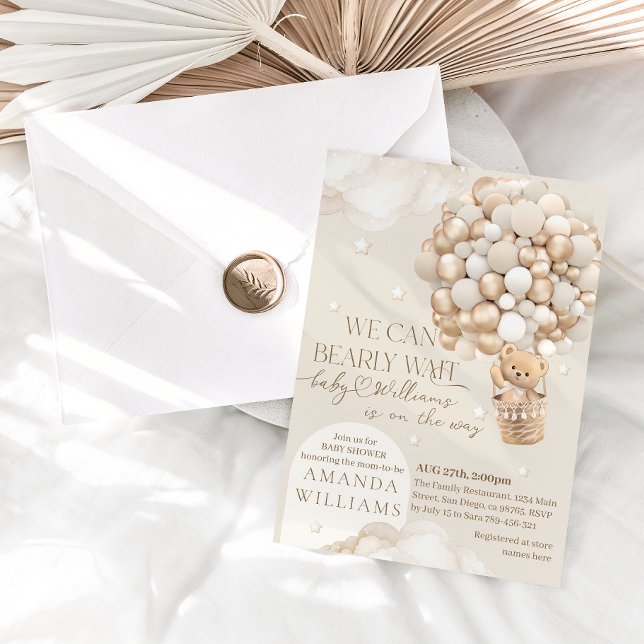 Wir können frühzeitig auf eine neutrale Babydusche Einladung (Von Creator hochgeladen)