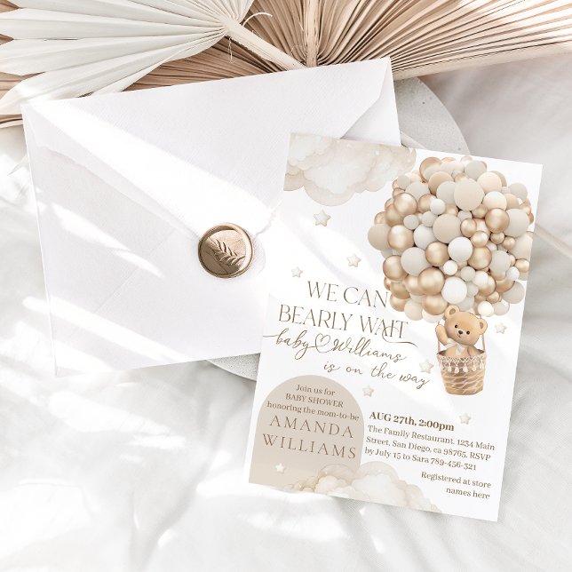 Wir können frühzeitig auf eine neutrale Babydusche Einladung (Von Creator hochgeladen)