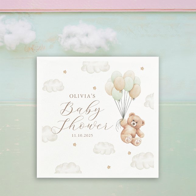 Wir können frühzeitig auf eine neutrale Babydusche Serviette (Von Creator hochgeladen)