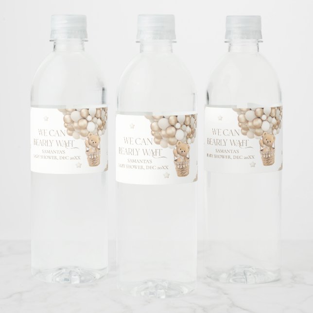Wir können frühzeitig auf eine neutrale Babydusche Wasserflaschenetikett (Flaschen)