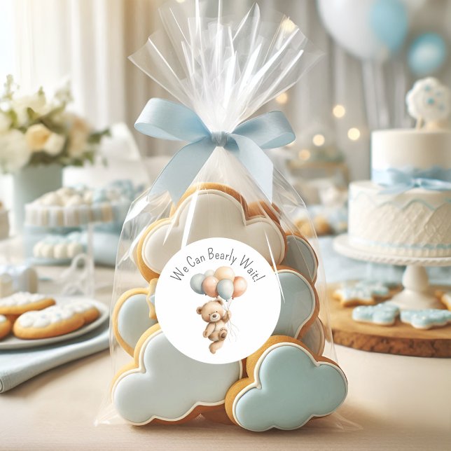 Wir können frühzeitig auf eine Niedliche Bärenjung Runder Aufkleber (Von Creator hochgeladen)