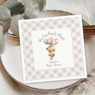 Wir können frühzeitig auf eine Niedliche Bärenmädc Serviette