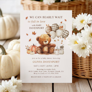 Wir können frühzeitig auf eine Teddy Bären Fall Ba Einladung