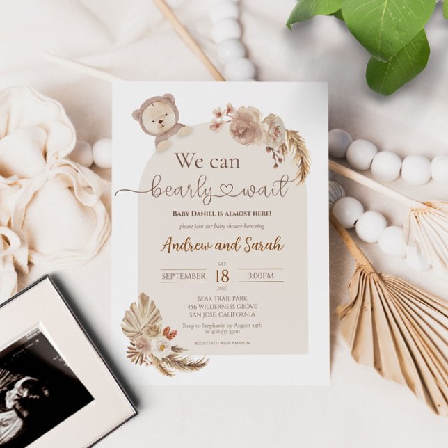 Wir können frühzeitig auf eine Teddy Bear Baby Dus Einladung (Von Creator hochgeladen)