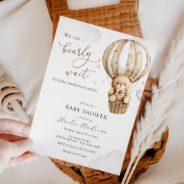 Wir können frühzeitig auf eine Teddy Bear Baby Dus Einladung