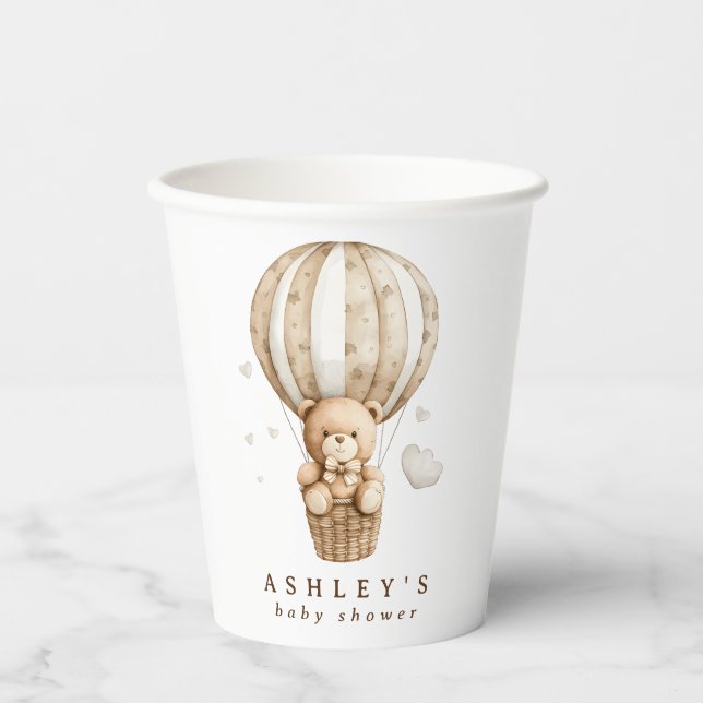 Wir können frühzeitig auf eine Teddy Bear Baby Dus Pappbecher (Vorderseite)